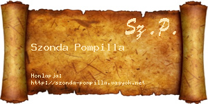 Szonda Pompilla névjegykártya